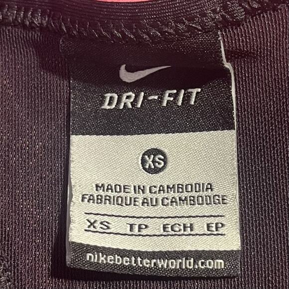 Nike Dri Fit Womens‎ Mesh Racer Back Black Sport Bra Size XS - Picture 3 of 4